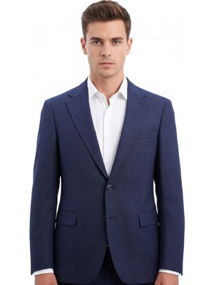 Uki Indigo Mono Yaka Klasik Ceket