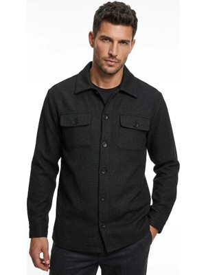 Uki Siyah Comfort Fit Ceket Mont