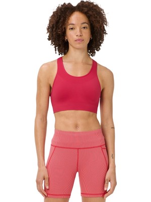 Sweaty Betty Stamina Seamless Sports Bra Kadın Kırmızı Fitness Bra