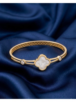 Rome Oro Van Cleef Beyaz Sedefli Kelepçe
