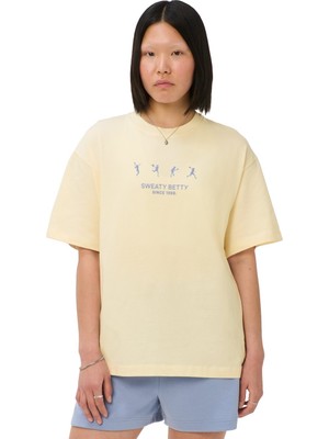 Sweaty Betty Tennis Graphic Kadın Sarı Tişört