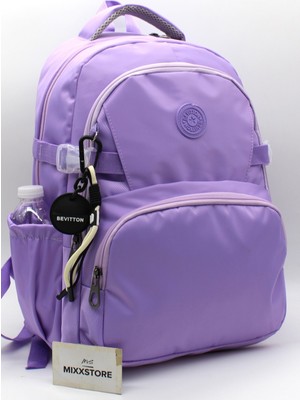 Mixx Store Lüks Unisex Saten Suya Dayanıklı Kumaş Büyük Boy Ortaokul Lise Okul Sırt ve Seyahat Çantası / 3460
