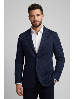 Uki Lacivert Casual Ceket