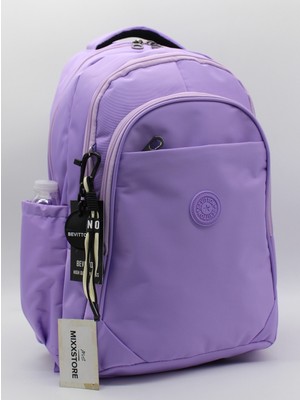 Mixx Store Lüks Unisex Saten Suya Dayanıklı Kumaş Büyük Boy Ortaokul Lise Sırt ve Okul Çantası