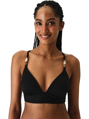 Penti Siyah Montana Push Up Destekli Bralet Bikini Üstü