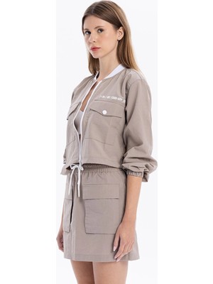 ZERO ZERO THREE NINE Slim Fit Beli Lastikli Basic Kadın Mini Etek