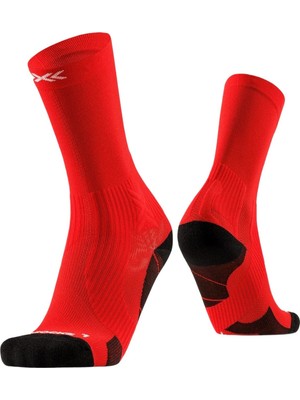 X-Bionic X-Socks Run Perform Crew Unisex Kırmızı Koşu Çorabı