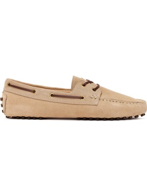 Derimod Kadın Bej Süet Deri Loafer 26PFD290910