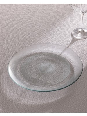 Madame Coco Aster Servis Tabağı - Şeffaf - 28 cm