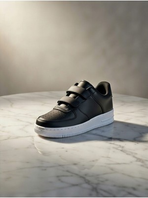 Liarca Çocuk Cilt Cırt Cırtlı Siyah Sneaker – Premium Kalite, Hafif & Dayanıklı, Rahat Taban