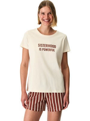 Penti Renkli Sisterhood Pamuklu Şortlu Pijama Takımı