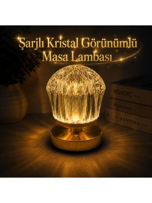 CoverZone Kristal Şık Görünümlü Şarjlı LED Işık, Rgb ve Sarı Işık Seçeneğiyle, Yüksekliği 14CM, Taban Genişliği 10CM, Şık Dekorasyon ve Ortam Aydınlatması Için Ideal Gece Lambası | LQ888