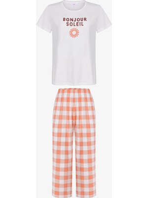 Penti Pembe Soleil Pamuklu Kapri Pijama Takımı