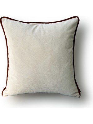 Lidoma Home "beige" Kadife Dokulu Kırlent Kılıfı - 45X45