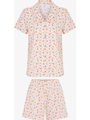 Penti Renkli Floral Whisper Pamuklu Gömlek Şortlu Pijama Takımı