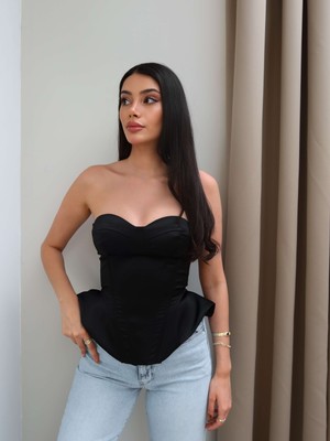 Esra Helvacı Straplez Saten Büstiyer
