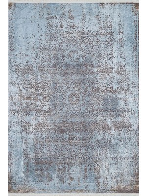 Pera Halı Vintage Efektli Mavi Otantik Halı - 1605OU