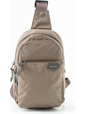 Sanmorris Unisex Kırinkıl Kumaş Suya Dayanıklı Çok Bölmeli Siyah Body Bag 6004