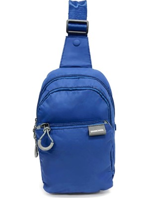 Sanmorris Unisex Kırinkıl Kumaş Suya Dayanıklı Çok Bölmeli Siyah Body Bag 6004