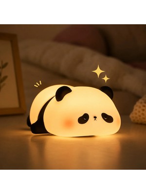 Panda Tasarımlı Renk Değiştirebilen Dokunmatik Gece Lambası