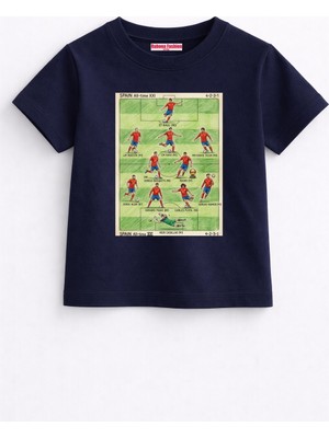 Rabona Fashion Ispanya Efsane Kadro Retro Çocuk Tişört