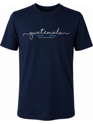 Trender Guetemala Baskı Süpreme Indigo Erkek T-Shirt 226-06
