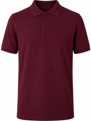 Trender 2127 Düz Pike Vişne Erkek Polo Yaka T-Shirt 26YL71L58019