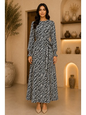 Moda Başak Seul Kuşaklı Elbise