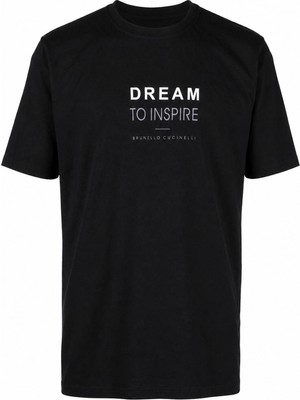 Trender Dream To Inspire Baskı Süpreme Siyah Erkek T-Shirt 226-08