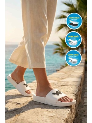 Walkway 8000-02 G Beyaz Unisex Terlik