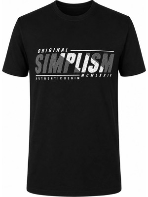 Trender Simplism Baskı Süpreme Siyah Erkek T-Shirt 226-15