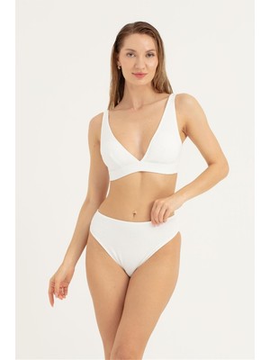Obje Kadın Ekru Kalın Askılı Bikini Takım