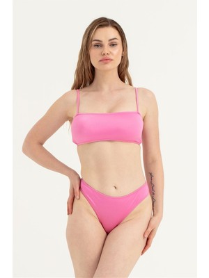 Obje Kadın Açık Pembe Ince Askılı Bikini