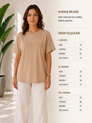 İdol Giyim Viscon Penye Kısa Kollu T-Shırt