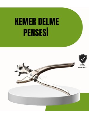 Toyigoo Deride Kemer Çanta Ayakkabı Delme Pensesi 6 Uçlu Döner Başlıklı Tamir Aleti