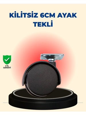 Toyigoo Masa ve Sehpa Için 6 cm Kilitsiz Ayak Tekli