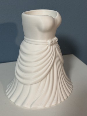 Cestopieno Gelinlik Vazo Obje Dekor Biyoplastik 17X18 cm