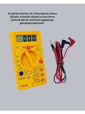 Sepetopia Profesyonel Dijital Multimetre Volt Amper Direnç Ölçümü