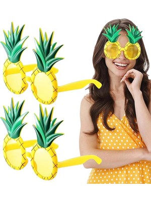 Sepetopia Tropikal Hawaii Ananas Şekilli Parti Gözlüğü 9.5 x 14 cm