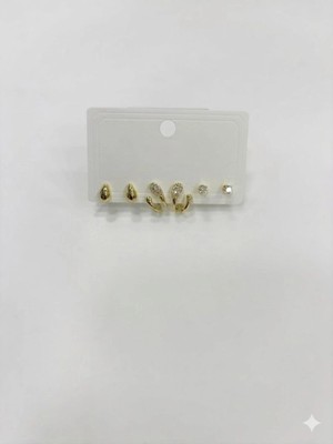 Sepetopia Su Damlası Altılı Kombin Küpe