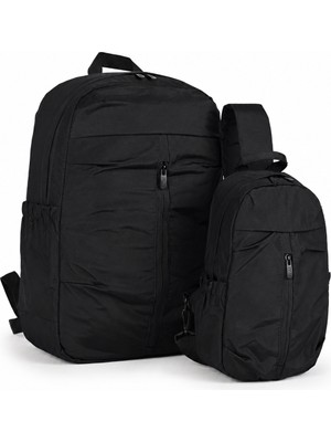 Wander Bag Wander 6560 Sırt Çantası ve Çapraz Omuz Çantası Seti Suya Dayanıklı Günlük Kullanım Seyahat Okul Çanta Seti