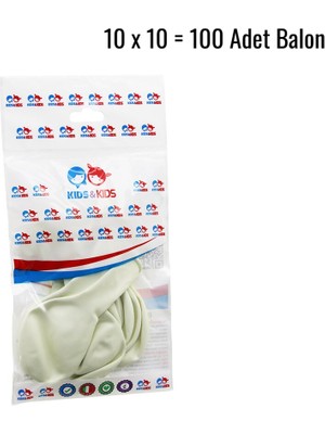 Sepetopia Beyaz 100PCS Balon G-90A (5517)