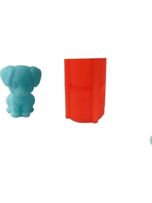 Tahtakale Toptancı Silikon 3D Kalıp Sevimli Köpek Modeli Mum ve Taş Tozu Kalıbı 4.8 cm