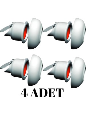 4 Adet Koku Yok! Çekvalfli Adaptör Conta Lavabo Gideri Koku Önleyici