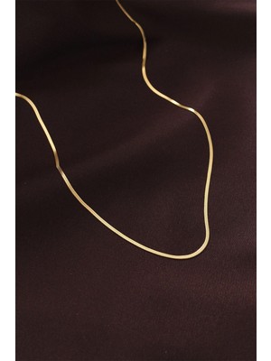 Toyigoo Mey Ithalat® Çelik Gold Renk 60 cm Ince Italyan Zincir Kolye TYGRSYT9573