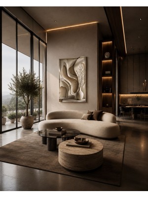 Artopio Ahşap Mdf Üzerine Uv Dijital Baskılı Modern Soyut Duvar Tablosu