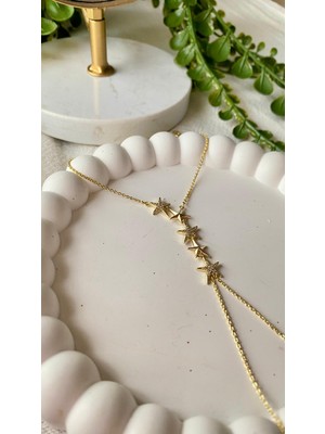 Jewelry 14K Sıralı Taşlı Yıldızlar Şahmeran