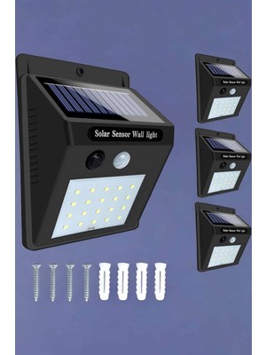Sepetopia Solar Lamba Giriş, Bahçe Yol Avlu Hareket Sensörlü LED Parlak Gece Su Geçirmez
