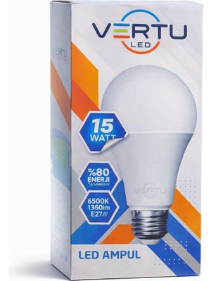 Star Light LED Ampul 15 Watt Beyaz Işık 6500K Yüksek Lümen E27 Duy Enerji Tasarruflu