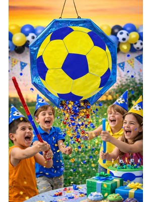 Fenerbahçe Temalı Pinyata ve Sopası – Katlanabilir Doğum Günü Parti Oyunu 40 cm Konsept Seçenekli